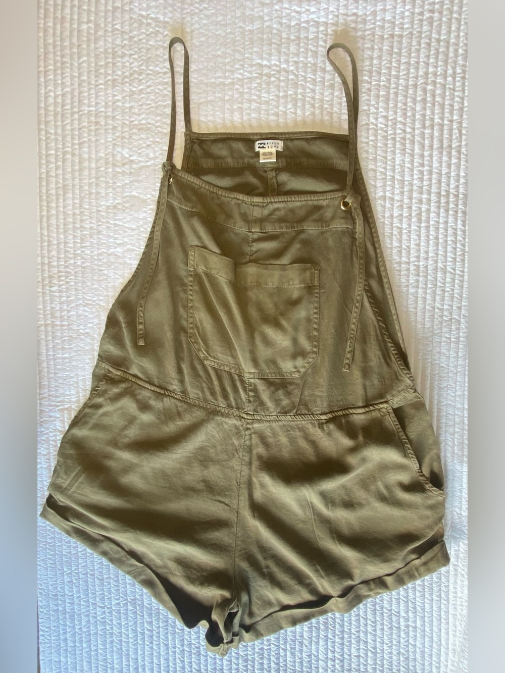 Billabong Olive Green Short Overalls